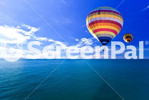 Air Balloon Over Sea And Island. Samui Thailand